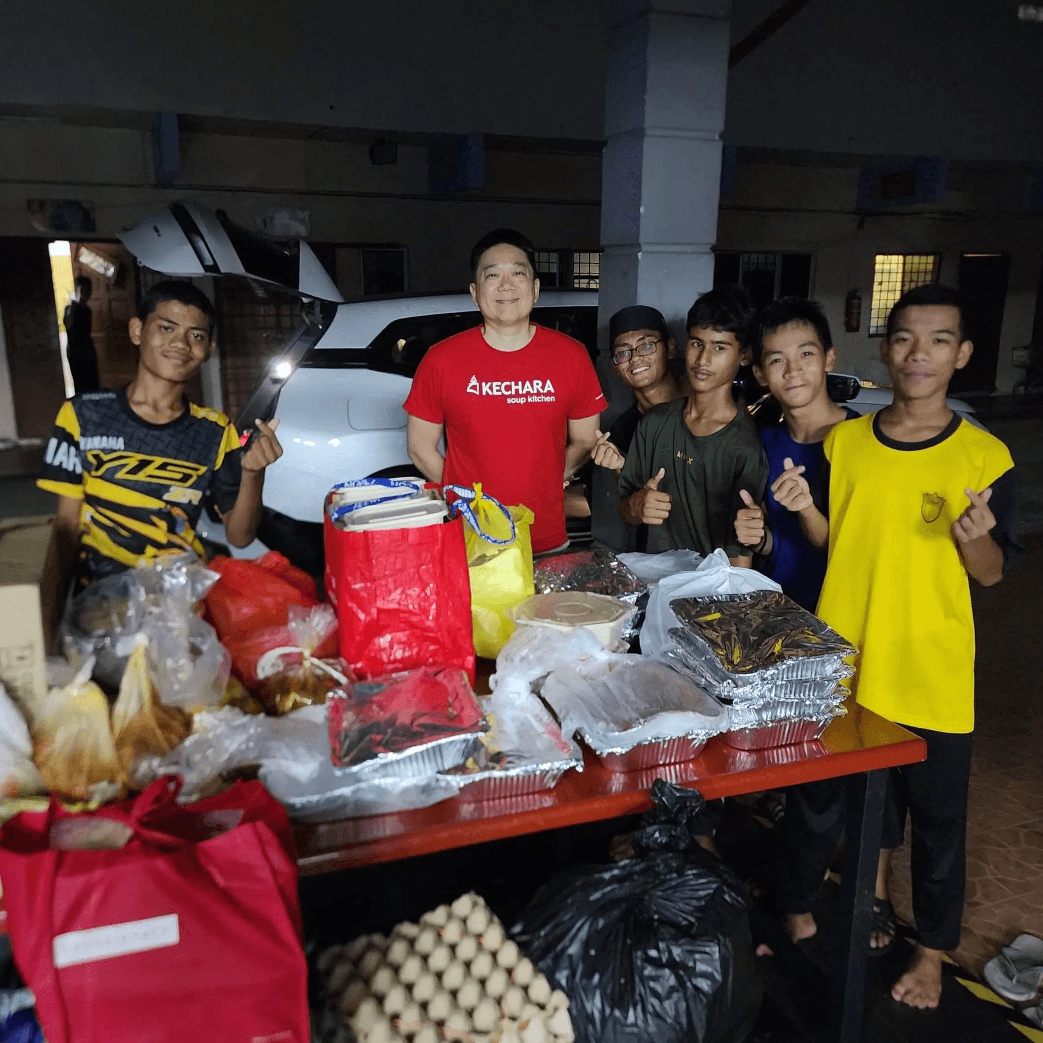 Value of food aid & rescued groceries