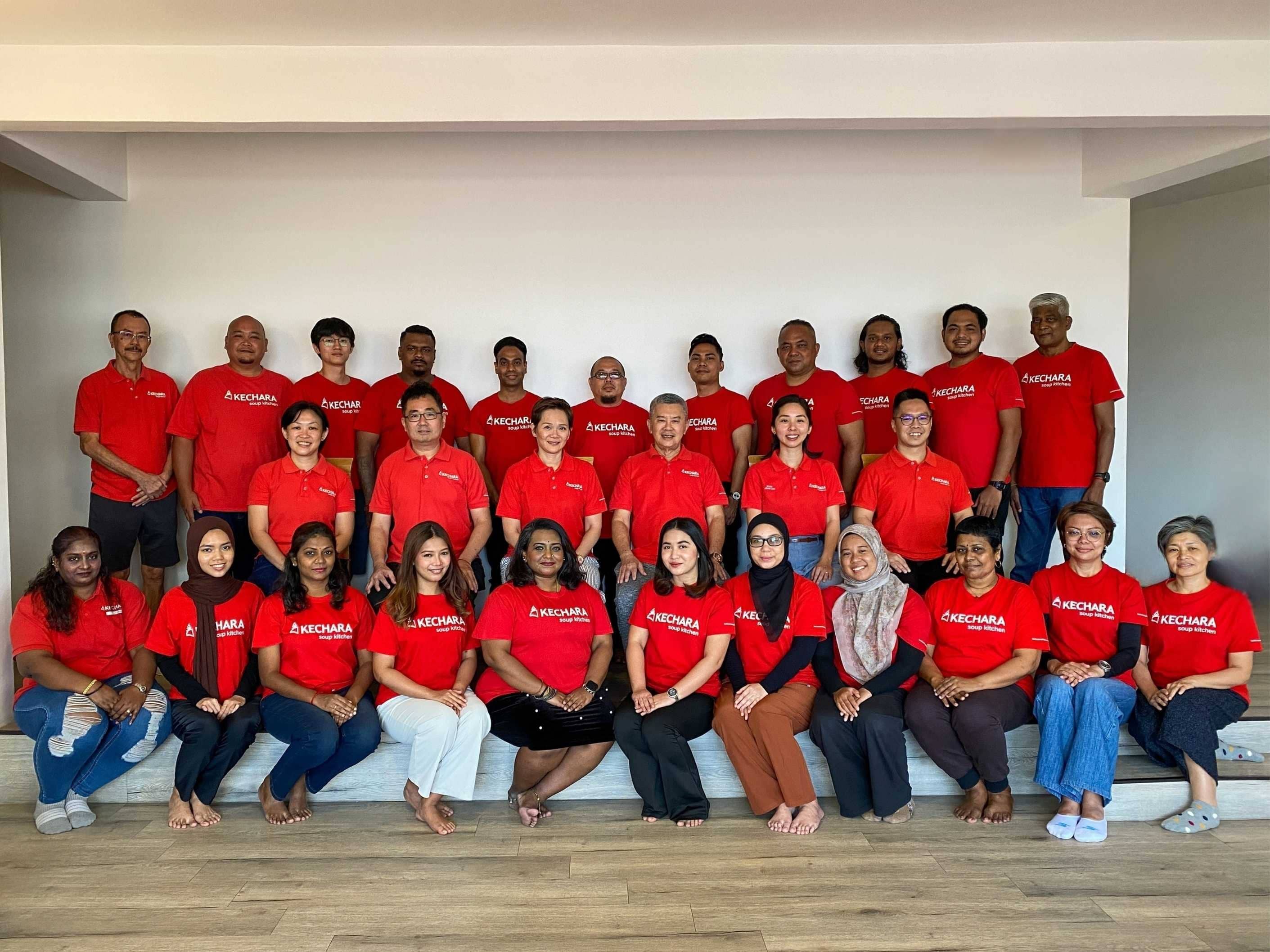 Group photo of Kechara Soup Kitchen team taken after dinner event
