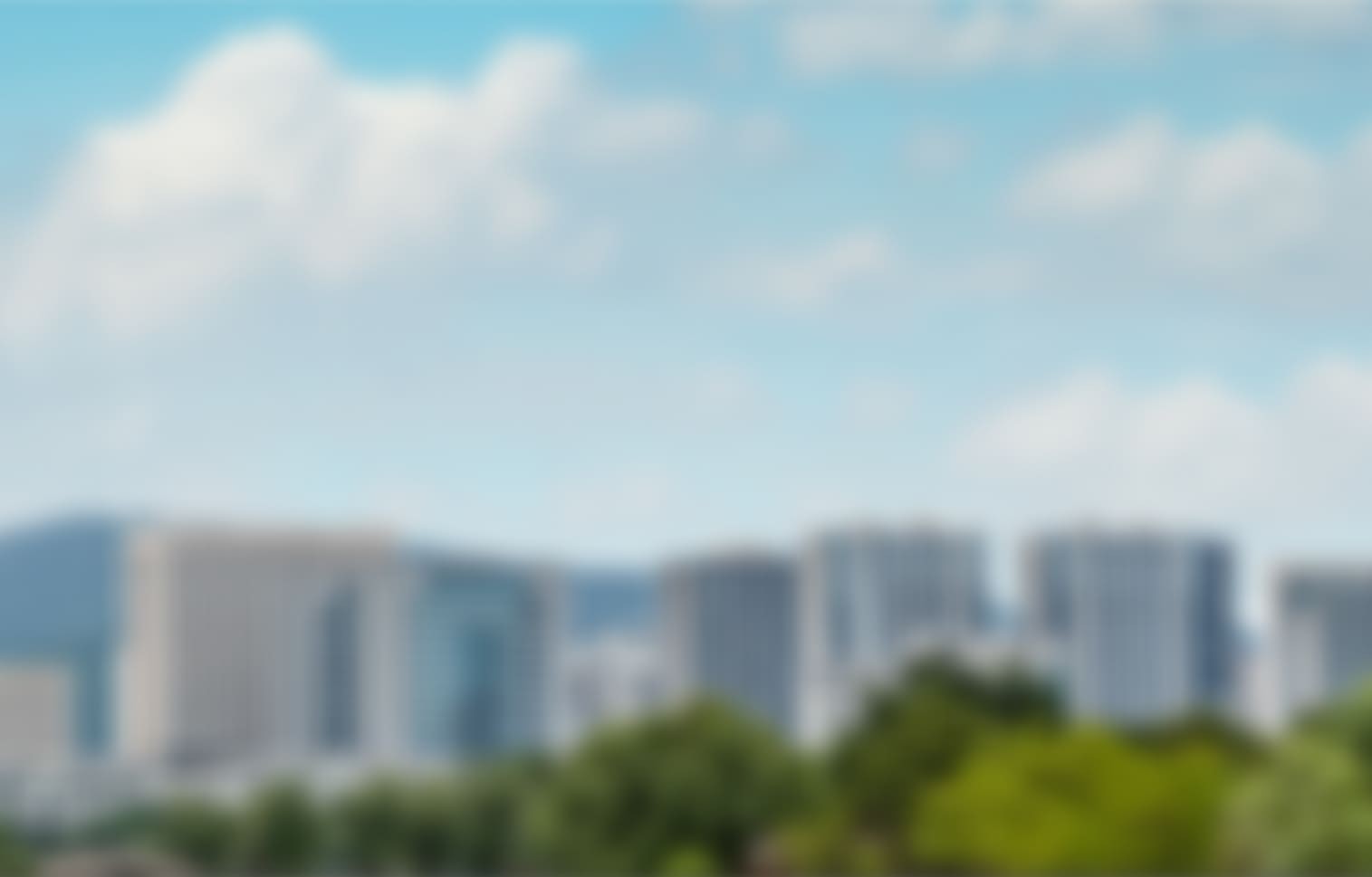 a blurry skyline